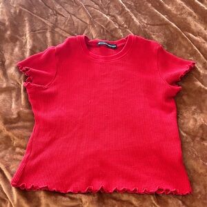 Brandy Melville Red Crop Top